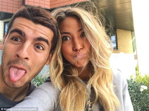 Alvaro Morata jokes around with wife Alice after Conte urges him to ...