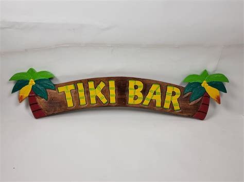 Western Deco 100cm Aloha Tiki Bar Bord Palmen In 2024 Tiki Bar