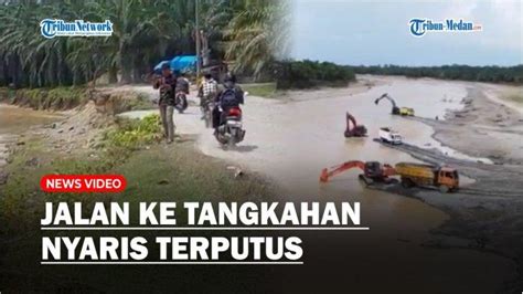 Galian C Diduga Ilegal Bikin Akses Jalan Ke Tangkahan Nyaris Terputus