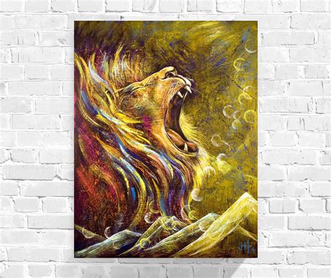 Lion of Judah, Roaring Lion Wall Art, Canvas Print, Fine Art Paper ...