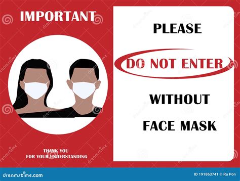 Wear Mask Sign Vector Mask Sign And Notice Safety Notice For Wearing