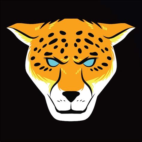 Esports leopard vector mascot diseño ilustración obra de arte Vector