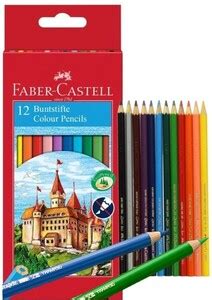 Kredki FABER CASTELL ołówkowe 12 kolorów Zamek BIUROS