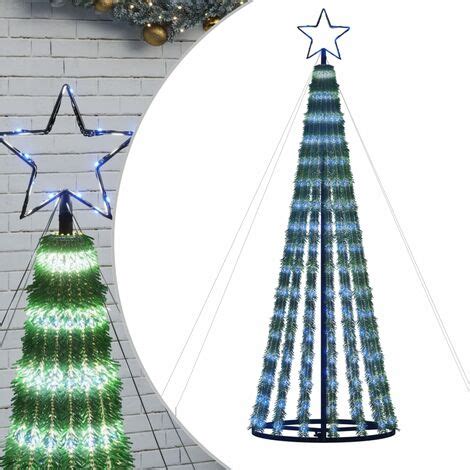 Christmas Tree Light Cone 275 LEDs Blue 180 Cm VidaXL