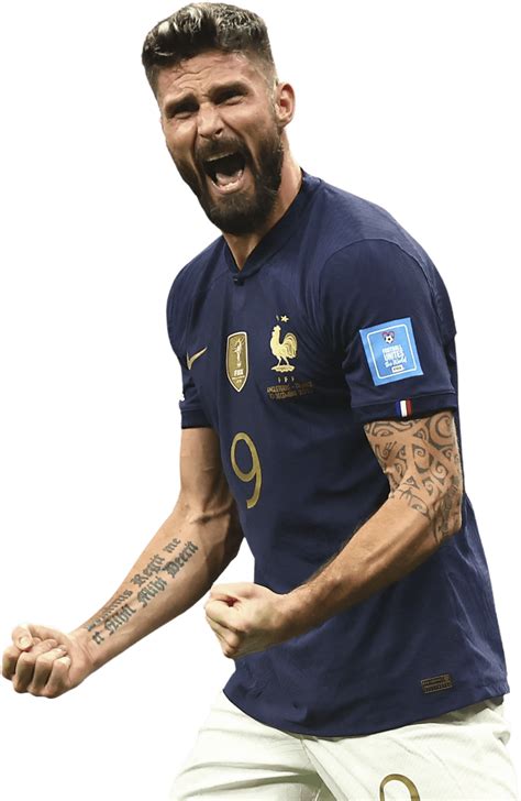 Olivier Giroud France football render - FootyRenders