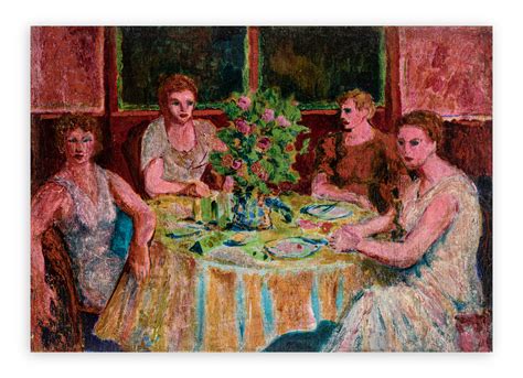 aligi sassu   il tavolo giallo caffe  studio