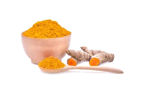 Premium Photo Finely Dry Turmeric Curcuma Longa Linn Powder In