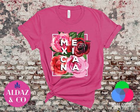 Mexicana Floral Latina Camisa Camisa Mexicana Camisa Latina Etsy Espa A