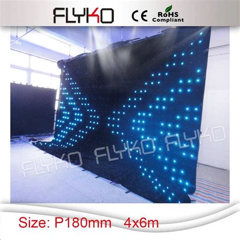 Outdoor Colorful Led Light Soft Folding Led Curtain Screen In Stage