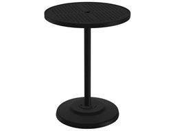 Woodard Aurora Wrought Iron Round Mesh Top Outdoor Patio Bar Height