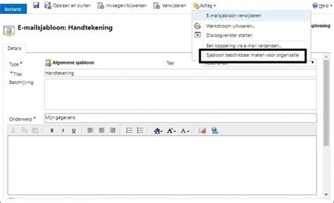 E Mail Templates Maken En Gebruiken In Dynamics Crm Online