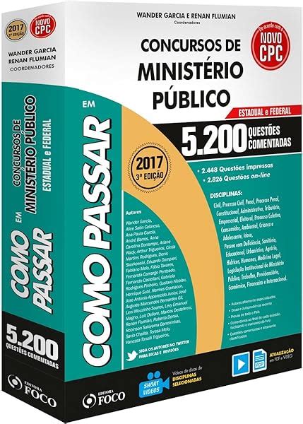 Pdf Como Passar Em Concursos Do Minist Rio P Blico Estadual E Federal