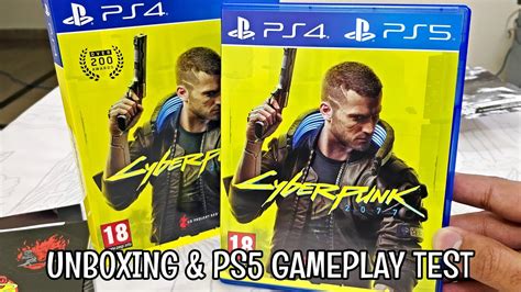 Cyberpunk 2077 Ps5ps4 Unboxing And Ps5 Gameplay Test Youtube