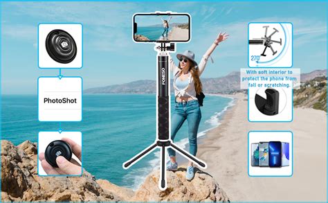 Selfie Stick Stativ Foneso Bluetooth Selfie Stick Erweiterbar In