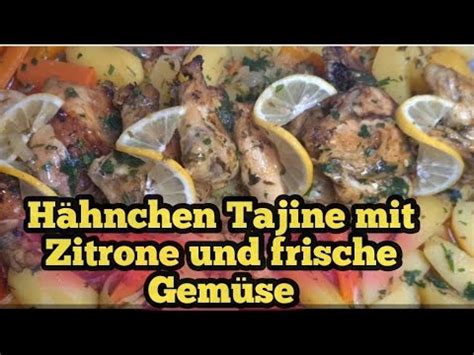 Hähnchen Tagine mit frische Gemüse Zitrone und Ras el hanout