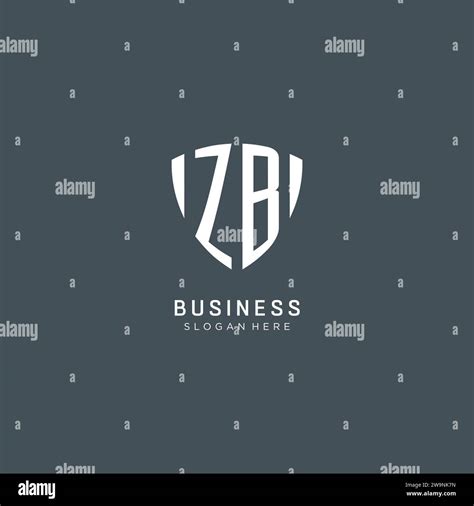 Initials Zb Logo Shield Guard Shape Creative Logo Design Concept