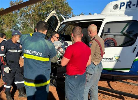 Grave acidente na PR 317 mobiliza bombeiros e equipe aeromédica do SAMU