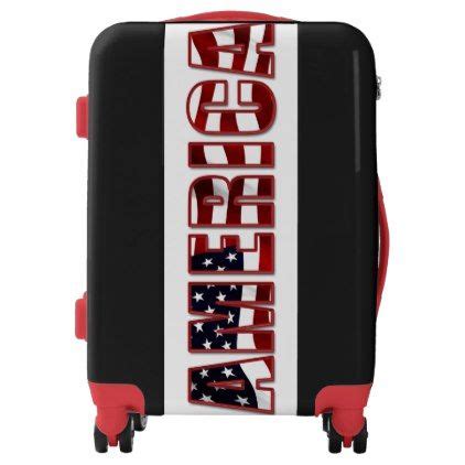 America Simple Colorful And Patriotic Luggage Zazzle