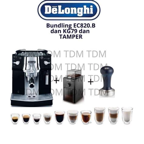 Jual Bundling Mesin Kopi Delonghi EC 820B Grinder KG 79 Tamper Di