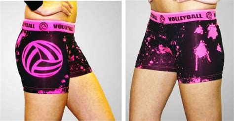 Love This : Volleyball Spandex Shorts - Neon Pink Splatter | Volleyball ...