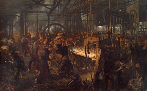 Adolph Menzel La Fundición De Hierro 1872 1875 Alte Nationalgalerie