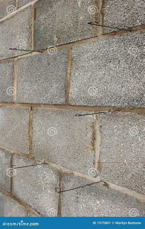 Wall Ties In Concrete Blocks Stock Image Image 1575801