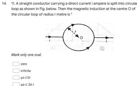 Answered 14 11 A Straight Conductor Carrying A Direct Current I Kunduz