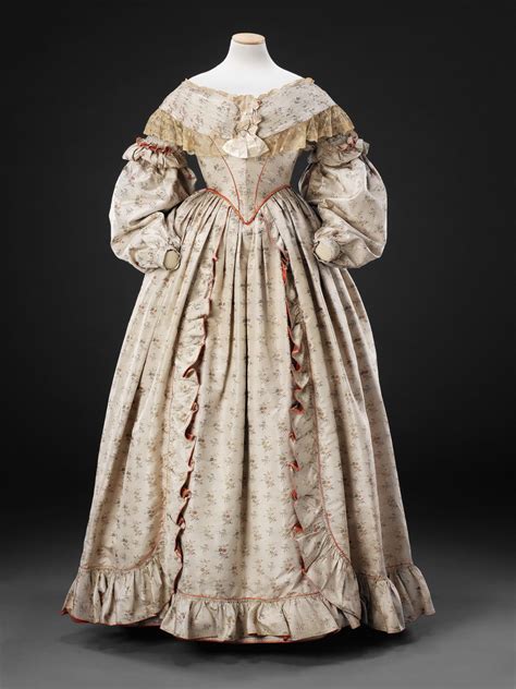 Dress With Detachable Sleeves Late 1830′s From The John Bright