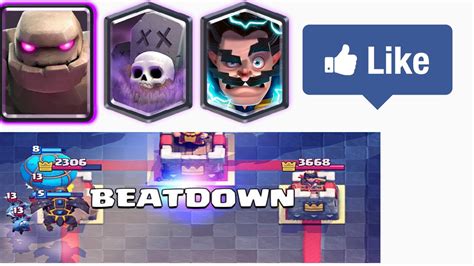 Golem Beatdown Deck Clash Royale Youtube