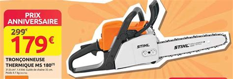 Promo Tronçonneuse Thermique Ms180 Stihl chez Rural Master iCatalogue fr