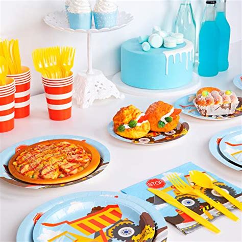 Decorlife Construction Birthday Party Supplies Serves Party Plates