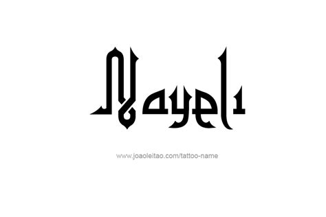 Nayeli Name Tattoo Designs