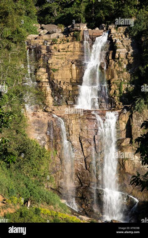 Waterfalls On Ramboda Oya River Ramboda Nuwara Eliya Central