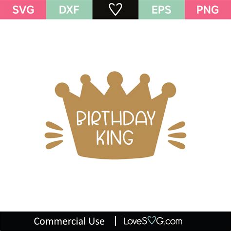 7280 Birthday King Svg SVG PNG EPS DXF File