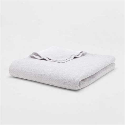 King 100% Cotton Bed Blanket Gray - Threshold™: Woven Lightweight, No ...