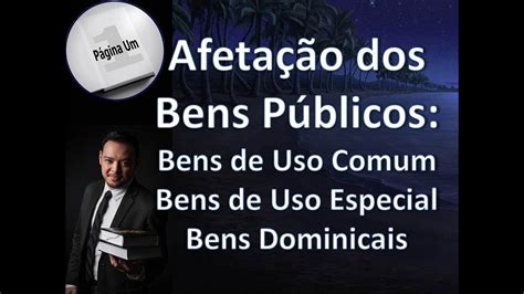 Classificação e afetação dos Bens Públicos bens de uso comum uso