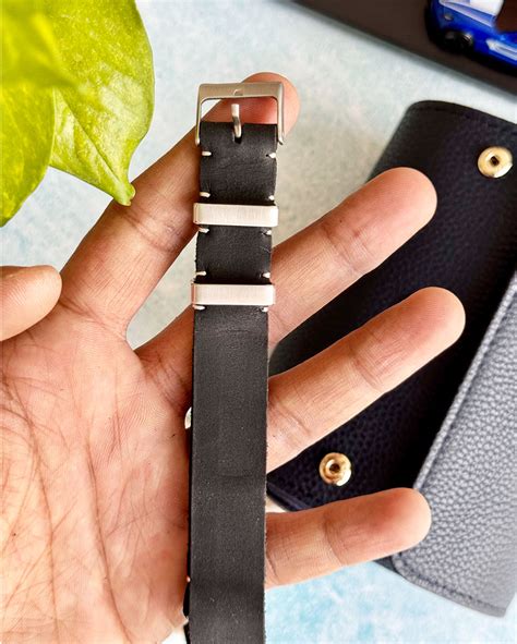 Premium Black Leather Nato Strap Upgrade Your Watch
