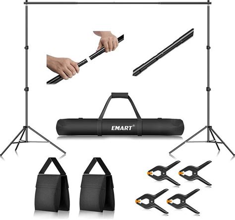 Emart Photo Video Studio X Ft Wxh Adjustable Background Stand