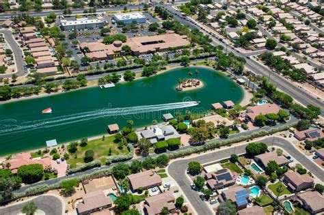 Water Ski In Your Own Neighborhood Aerial View In Gilbert Arizona