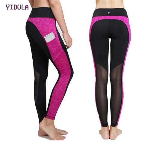 Yidula Leggings Women Sexy Yoga Pants Elastic Pants High Waist Black