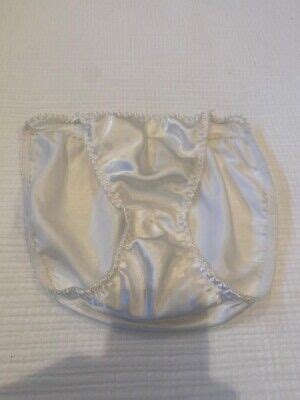 Vintage Delicates Satin String Bikini Panty White Size 7 EBay