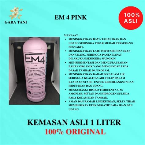 Jual EM4 EM 4 PERIKANAN PUPUK PROBIOTIK AQUAPONIK KOLAM IKAN 1 LITER