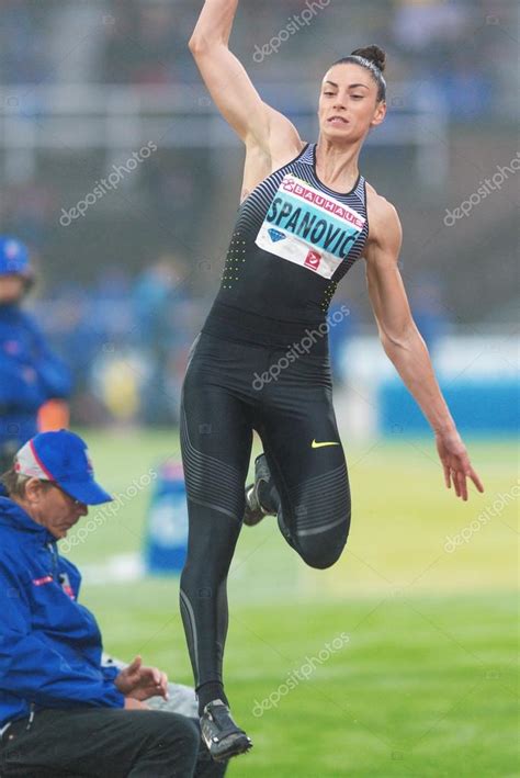 Ivana Spanovic in the long jump at the IAAF Diamond League in Stockholm ...