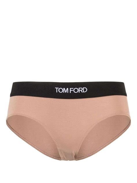 Tom Ford Logo Waistband Modal Briefs Neutrals Editorialist