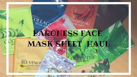 Baroness Face Mask Sheet 10 For 200 Its Gi Philippines Youtube