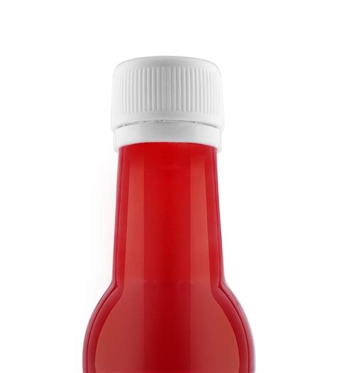 Botella De Salsa De Tomate Aislado En Blanco Foto Premium