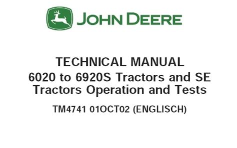 John Deere 6020 To 6920S Tractors And SE Tractor Operation And Tests