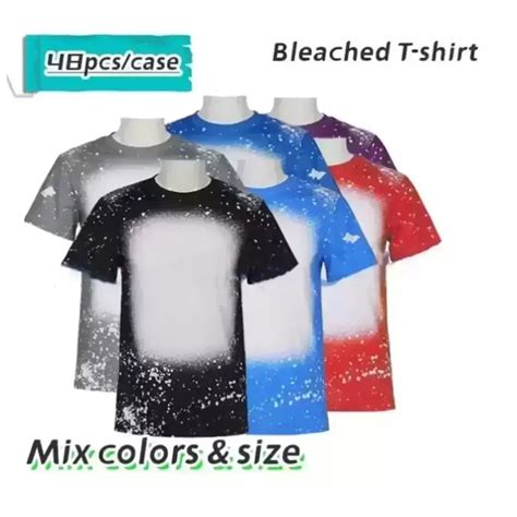 Sublimation Party Bleached Sublimation Shirtss Heat Transfer Blanks