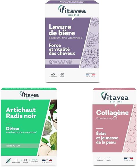 Vitavea Lot De Compl Ments Alimentaires Beaut Et D Tox Force Et