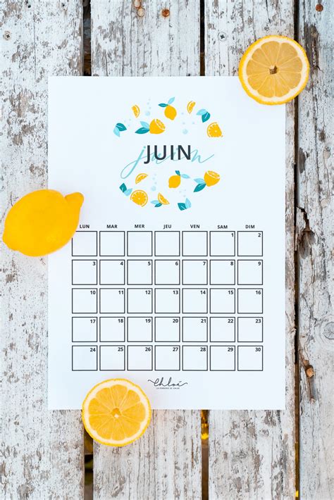 Calendrier Juin Imprimer La Penderie De Chlo Blog Lifestyle